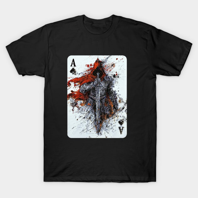 Poker Card AS of Spades: The Dark Warrior T-Shirt by Creative Art Universe